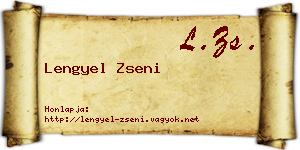 Lengyel Zseni névjegykártya